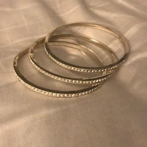Three crystal bangles